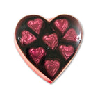 16 pc 72% Dark Chocolate Foiled Hearts in a Heart Box