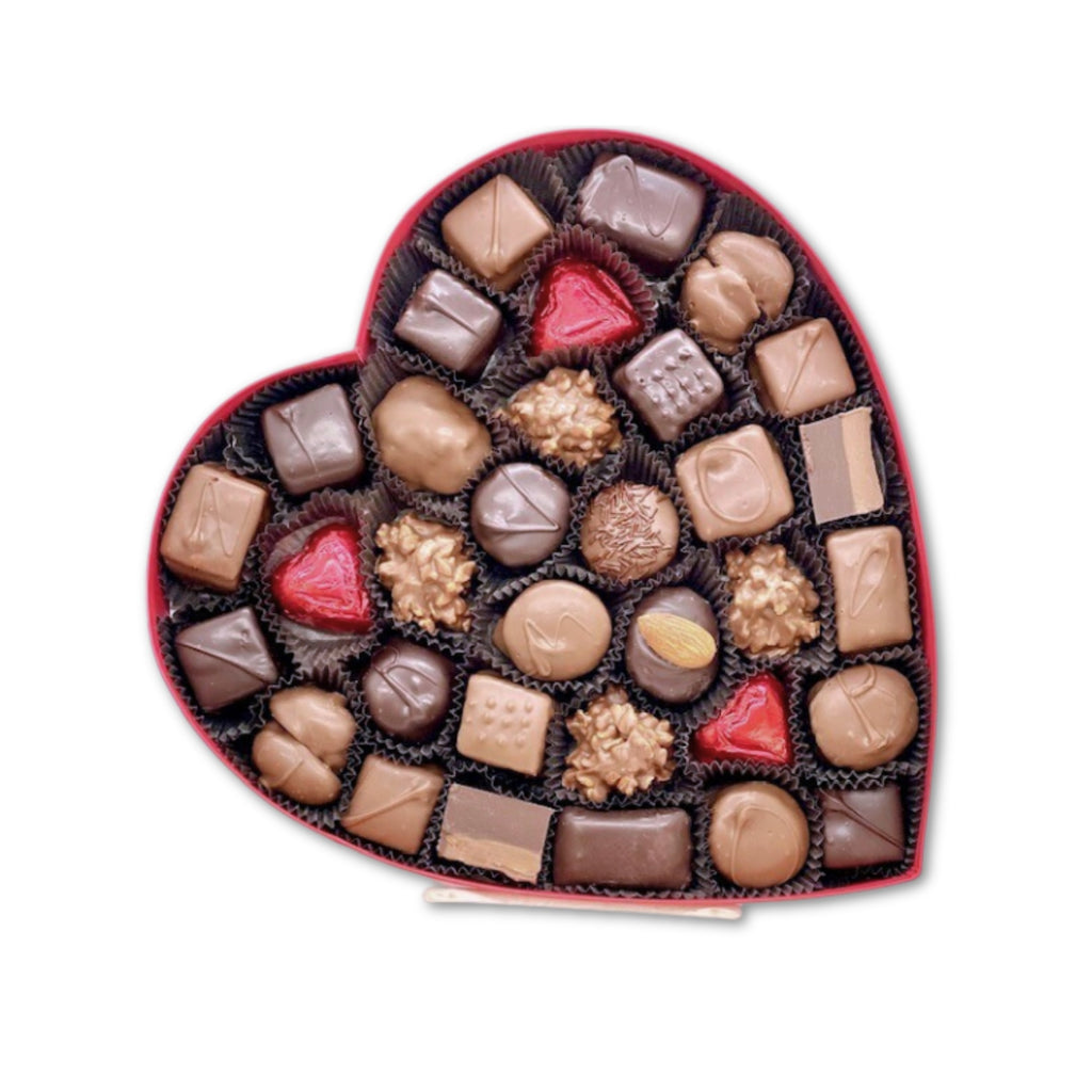 1 lb Heart Box Assorted Chocolates - BH16RI