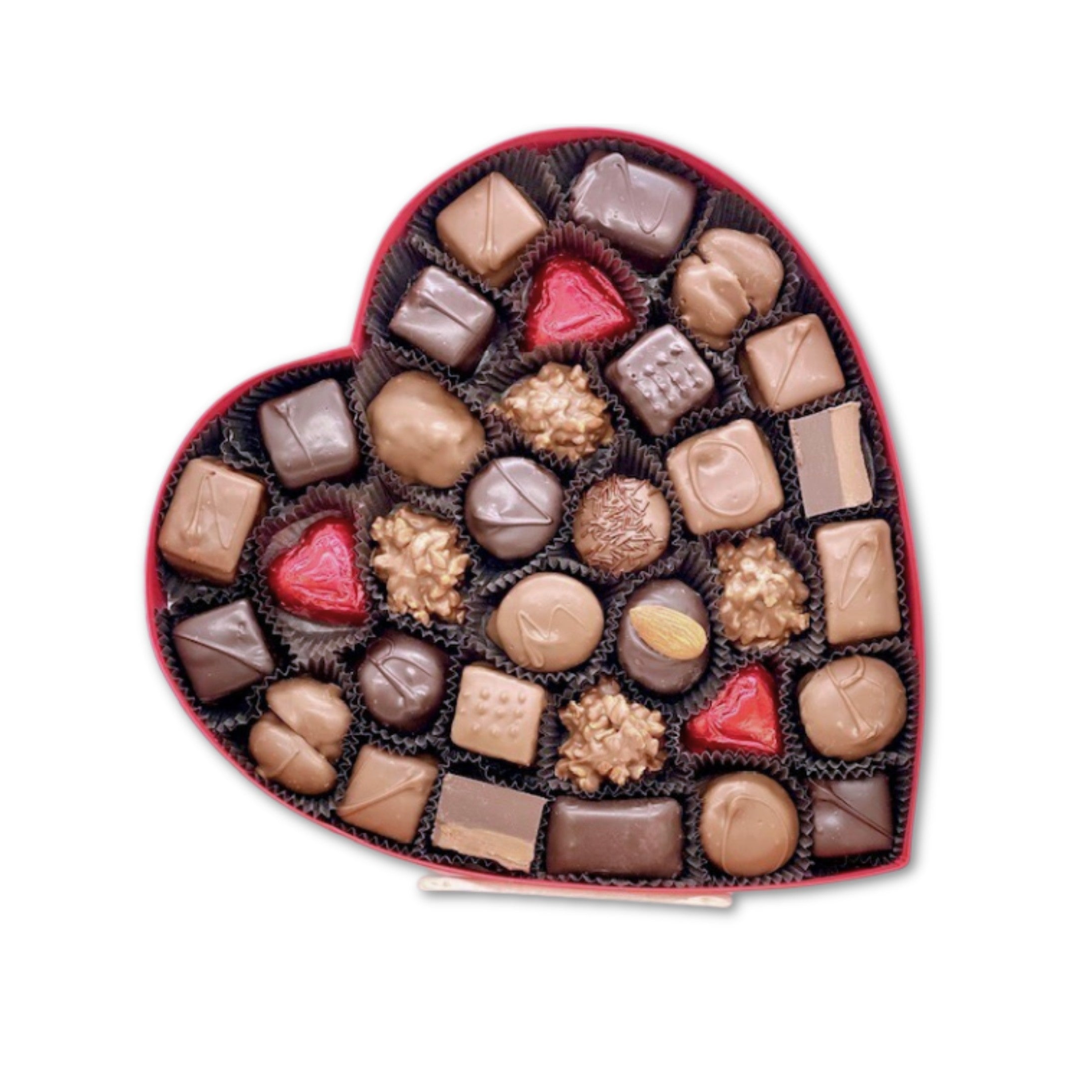 1 lb Heart Box Assorted Chocolates - BH16RI