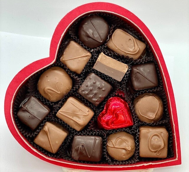 8 oz  Assorted Chocolates Heart Box - ASB 5559