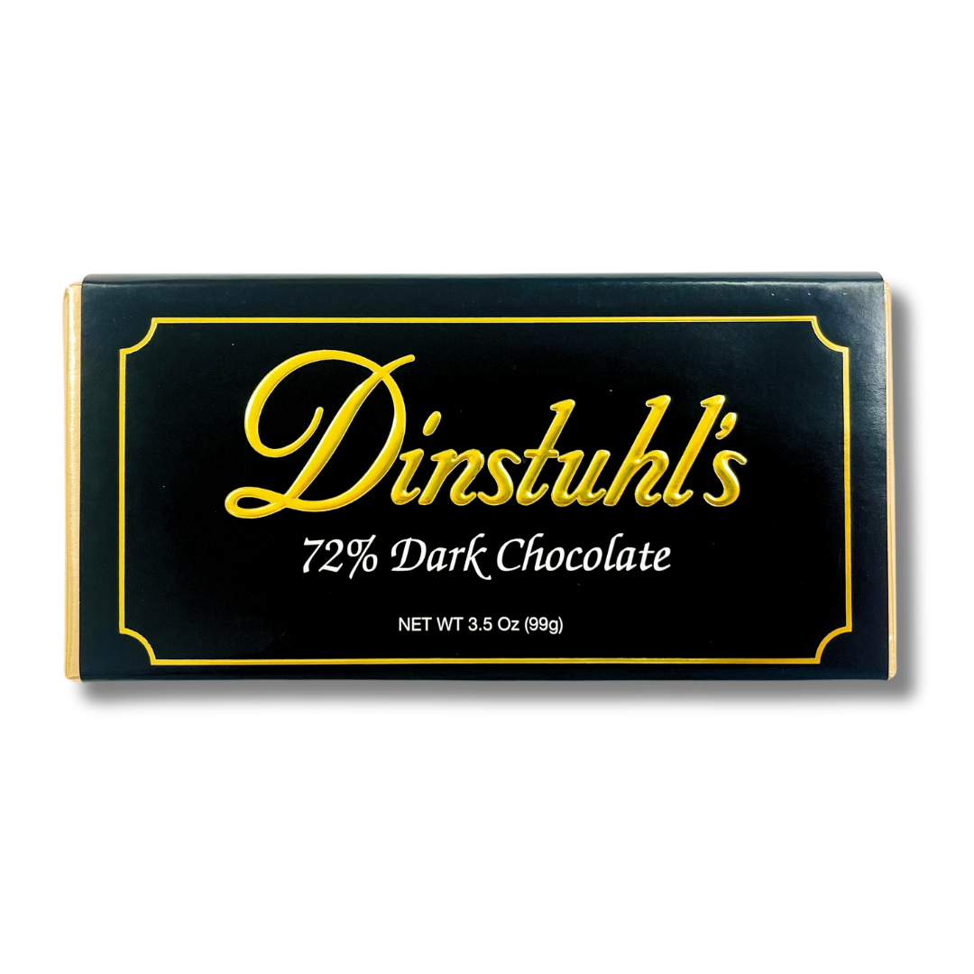 3.5 oz Dinstuhl's 72% High Cocoa Dark Chocolate Bar