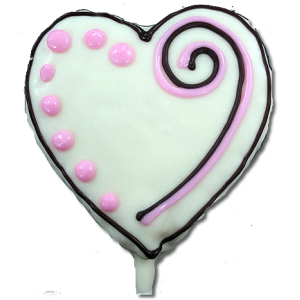 Swirl Heart Chocolate Covered Rice Krispy Treat