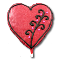 Red Heart Chocolate Covered Rice Krispy Treat