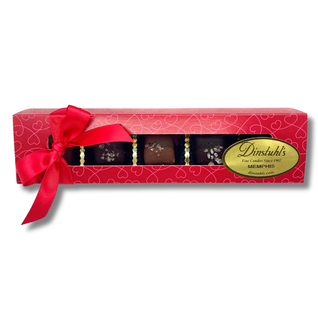 5 pc Sea Salt Caramels Valentine Window Box