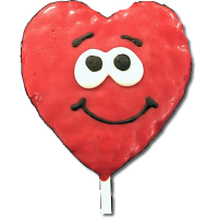 Smiley Heart Chocolate Covered Rice Krispy Treat