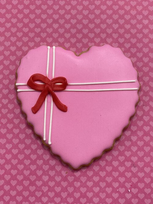 Pink Present/Bow Cookie