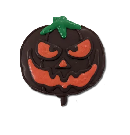 Dark Jack-O-Lantern Rice Krispy Treat