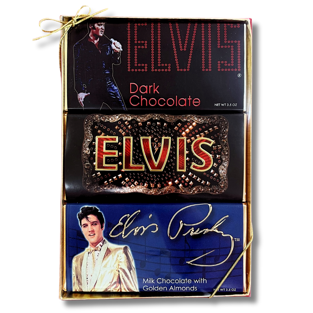 3.5 oz Elvis Chocolate Bar Assortment Trio