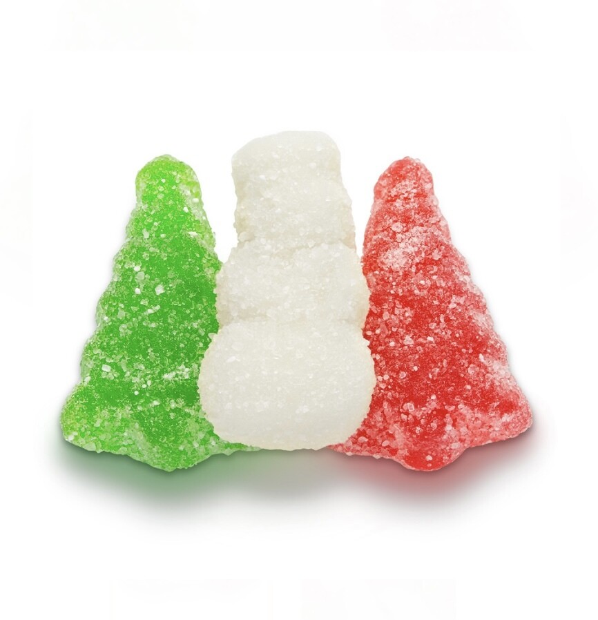 4 oz Christmas Gummi Snowmen & Trees with Snow