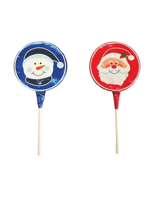 1 oz Santa or Snowman Milk Chocolate foiled sucker